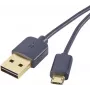 Renkforce USB 2.0 A – Micro-B reversinio kištuko kabelis, 1 m, juodas