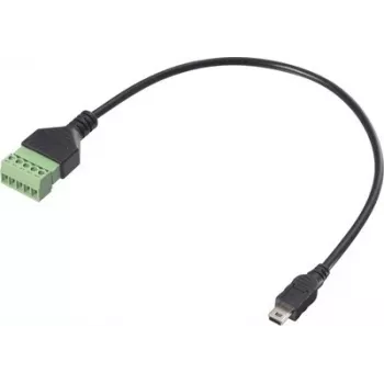 Renkforce USB 2.0 adapterio kabelis Mini-B male į 5 kontaktų gnybtų bloką, 0,3 m, juodas RF-6443960