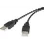 Renkforce USB 2.0 A-A kabelis, 1,8 m, juodas, auksuoti kontaktai, RF-4463037