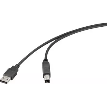 Renkforce USB 2.0 kabelis USB-A male į USB-B male 2 m juodas RF-6830428