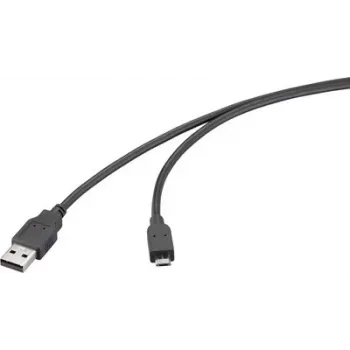 Renkforce USB 2.0 laidas USB-A (tėvinis) į USB Micro-B (tėvinis) 3 m juodas RF-6830434