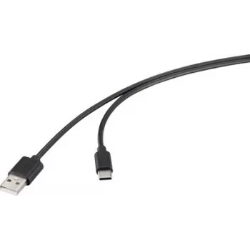 Renkforce USB 2.0 laidas USB-A į USB-C 1 m juodas RF-6830420