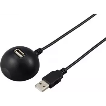 Renkforce USB 2.0 prailginimo kabelis USB-A male į USB-A female 1,5 m juodas doking stotelei RF-5720418