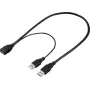 Renkforce USB 3.0 prailginimo kabelis USB-A male į USB-A female 0,5 m juodas RF-5719752