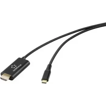 Renkforce USB-C į USB-A laidas 1 m juodas RF-7116128