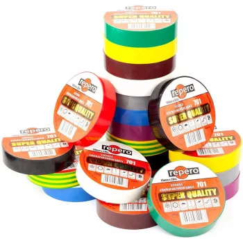 REPERO 701 balta PVC elektros izoliacinė juosta 19 mm x 20 m