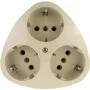 REV 0510080777 3 lizdų paviršinio montavimo rozetė IP20 balta (Schuko, 16 A, 250 V, apsauga nuo vaikų)