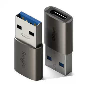 Ringke Converter USB Male To Type-C Female (2pcs) Gunmetal