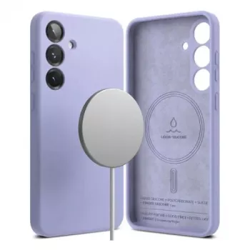 Ringke Galaxy S25 Dėklas Silikoninis Magnetinis Levandinis