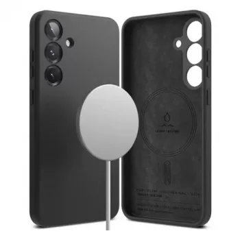 „Ringke Galaxy S25 Plus“ dėklas silikoninis magnetinis juodas