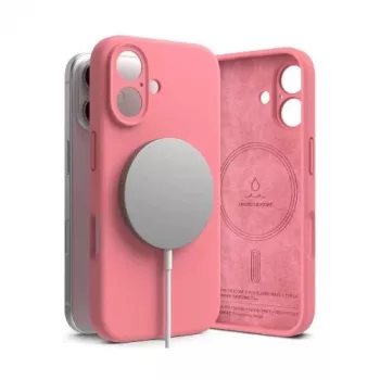 Ringke iPhone 16 Dėklas Silikoninis Magnetinis Rožinis