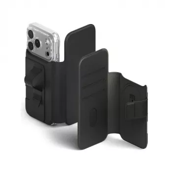 Ringke iPhone 17 Pro Dėklas Folio Grip Piniginė Magnetinis Juodas