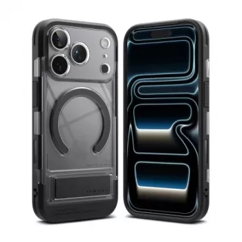 Ringke iPhone 17 Pro Dėklas UX Magnetic Smoke Black
