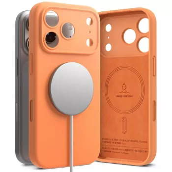 Ringke Silicone Magnetic MagSafe Case for Apple iPhone 17 Pro Max - Tangerine