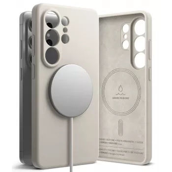 Ringke Silicone Magnetic MagSafe Case for Samsung Galaxy S26 Ultra - Stone