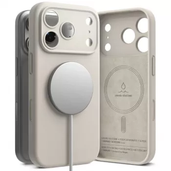 Ringke Silicone Magnetic MagSafe iPhone 17 Pro Max Case Stone