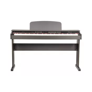 Ringway RP120 RW 88 klavišų skaitmeninis pianinas su gradaciniu plaktukiniu mechanizmu, 3 pedalais, 16 balsų, stereo garsiakalbiais ir USB MIDI - Raudonmedžio spalvos