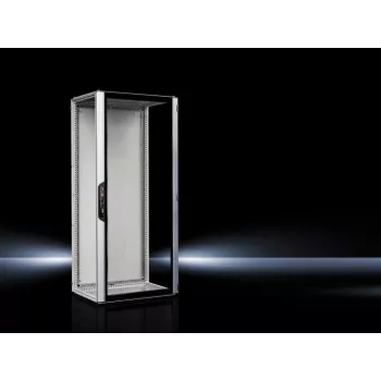 Rittal 5327.190 Laisvai stovintis 42U serverių stelažas IP55, 800x1000x2000 mm, juodas/pilkas, grūdinto stiklo durelės