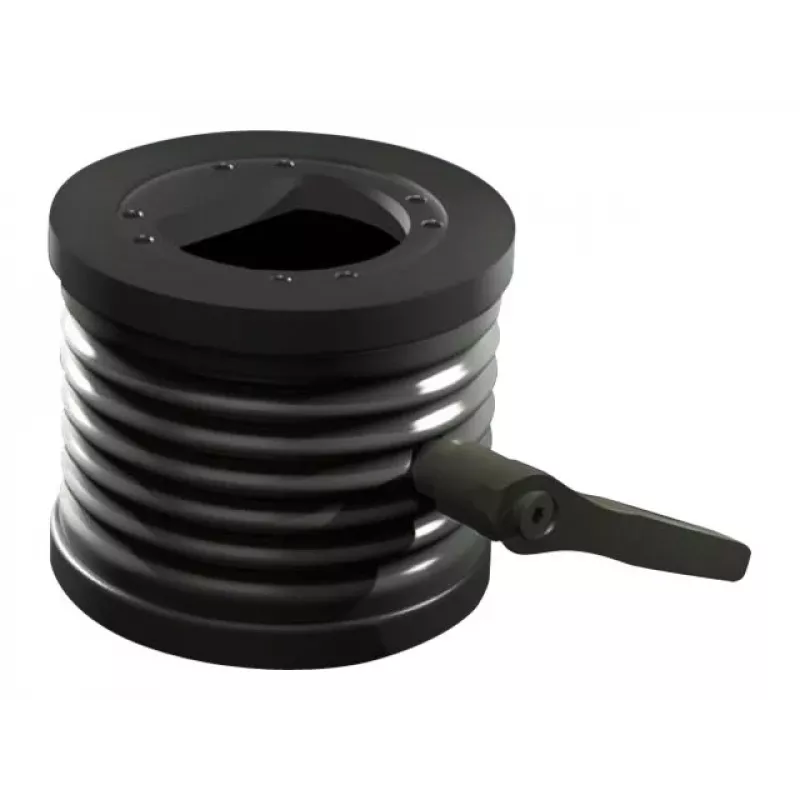 Rittal CP pakreipimo adapteris ±45° sujungimui su atramine svirtimi Ø 130 mm, lieto aliuminio, grafito pilkos RAL 7024 6206.420