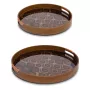 Rituali Domestici Galateo 2 apvalių padėklų rinkinys, baltas melaminas, 38 cm ir 30 cm