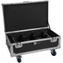 ROADINGER Flight Case 6x Futurelight AKKU UP-4 QCL Spot QuickDMX MK2 su įkrovimo funkcija ir ratukais 31005255
