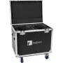 ROADINGER Flightcase 2x EUROLITE DMH-190 judantiems galvoms su ratukais, juodas