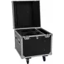 ROADINGER Flightcase PRO 2x IP TMH-W285 su ratukais, juodas, 100 kg apkrova