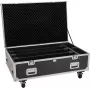 ROADINGER Flightcase PRO 4x LED BAR-8 SWING su ratukais, juodas, maks. 50 kg