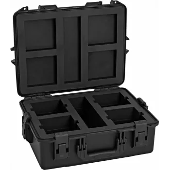 ROADINGER plastikinis krepšys 4x AKKU UP-4 QCL Spot QuickDMX MK2, juodas, 55x42,5x21 cm