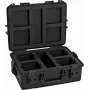 ROADINGER plastikinis krepšys 4x AKKU UP-4 QCL Spot QuickDMX MK2, juodas, 55x42,5x21 cm