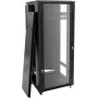ROADINGER SSC-24 24U laisvai stovintis plieninis serverių spintos korpusas su grūdinto stiklo durelėmis, 600x600x1170 mm, 150 kg apkrova, juodas