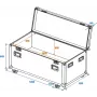 ROADINGER Universal Tour Case 120 cm su ratais Professional 30126413