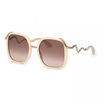 Roberto Cavalli Moteriški katės akies akiniai nuo saulės SRC003M5509X7 Havana/Brown Gradient 55mm