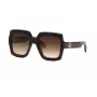 Roberto Cavalli SRC108-5204BL moteriški akiniai nuo saulės Cat Eye, mėlyni Havana rėmeliai, gradientiniai mėlyni lęšiai, 52 mm