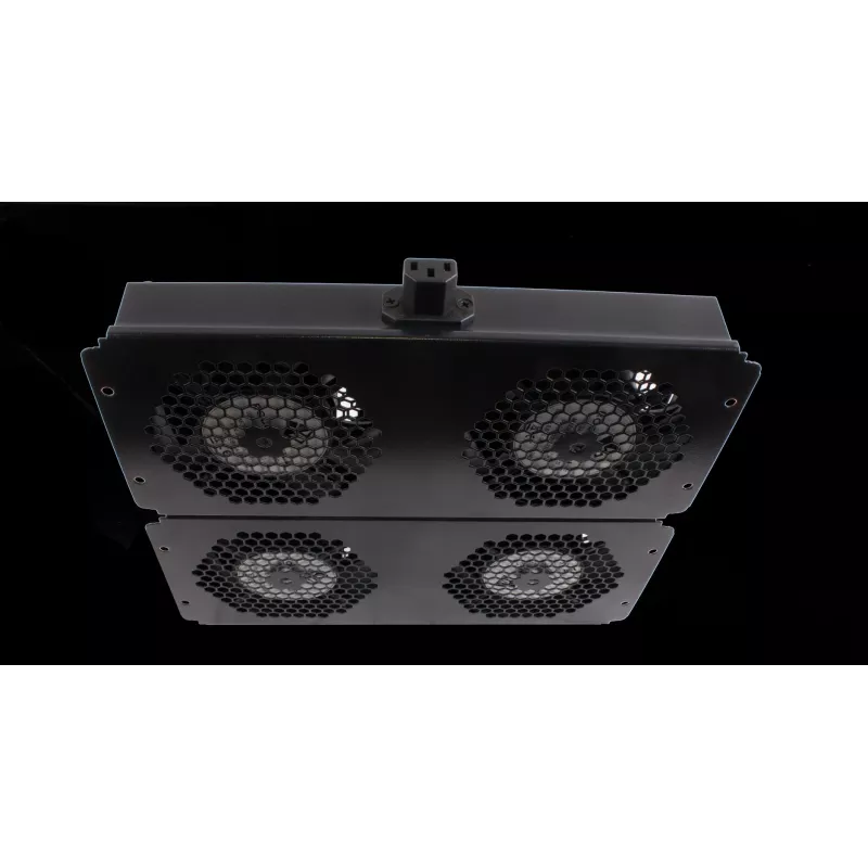 Rockstable 19 inch Cooling Element - Fan Tray - Built-in Fan - Steel - Black - 1 Piece - 2,92 kg (RS19-FT68)
