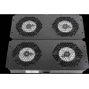 Rockstable 19 inch Cooling Element - Fan Tray - Built-in Fan - Steel - Black - 1 Piece - 2,92 kg (RS19-FT68)