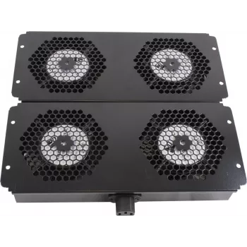 Rockstable 19 inch Cooling Element - Fan Tray - Built-in Fan - Steel - Black - 1 Piece - 2,92 kg (RS19-FT68)