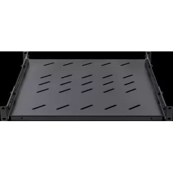 Rockstable 1U 19 colių itin tvirta serverinės lentyna - 100 kg apkrova, SPCC plienas, juoda (RS19-SFH78)