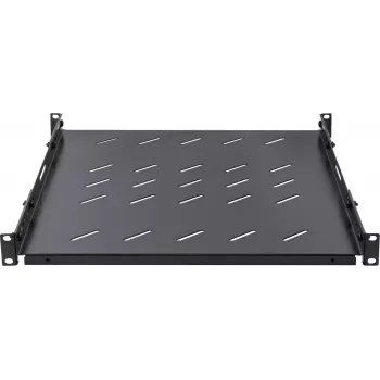 Rockstable 1U 19 colių itin tvirta serverinės lentyna - 100 kg apkrova, SPCC plienas, juoda (RS19-SFH78)