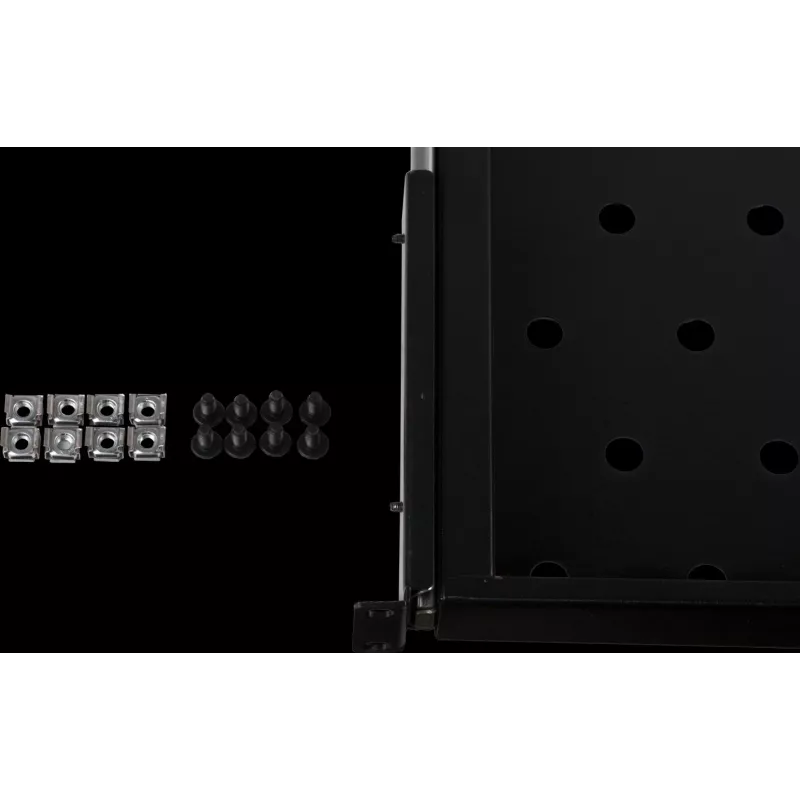 Rockstable 1U 19 colių ištraukiama lentyna – stumdoma lentyna – SPCC plienas – juoda – 25 kg apkrova (RS19-UH69)
