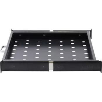 Rockstable 1U 19 Colių Ištraukiama Lentyna - SPCC Plienas - Juoda - 1 Vnt - 3,45 kg (RS19-UH66)