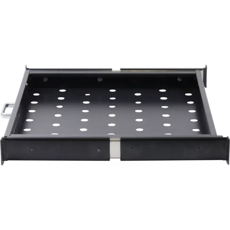 Rockstable 1U 19 Colių Ištraukiama Lentyna - SPCC Plienas - Juoda - 1 Vnt - 3,45 kg (RS19-UH66)