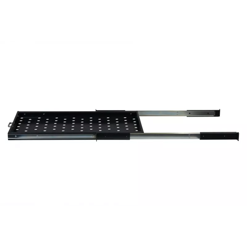 Rockstable 1U 19 colių ištraukiama lentyna – stumdoma lentyna stovui – SPCC plienas – juoda – 5,87 kg (RS19-UH612)