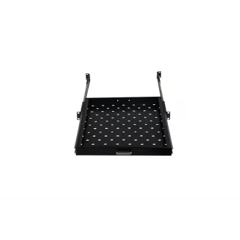 Rockstable 1U 19 colių ištraukiama lentyna – stumdoma lentyna stovui – SPCC plienas – juoda – 5.87 kg (RS19-UH612)