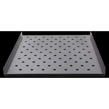 Rockstable 1U 19 colių fiksuota serverinės spintos lentyna, 690 mm gylio, plieninė, juoda, 50 kg apkrovos talpa (RS19-FH69)