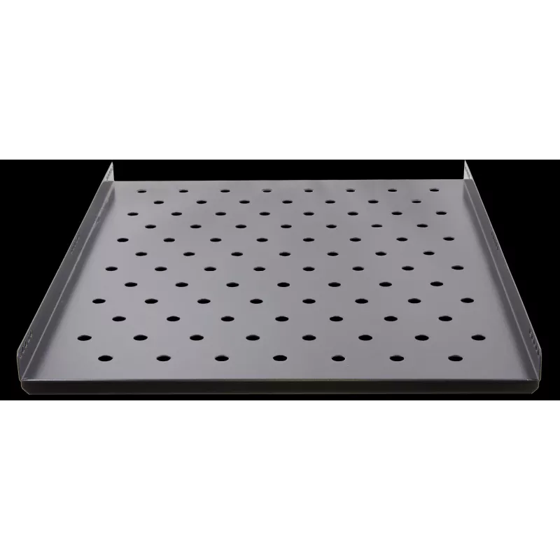 Rockstable 1U 19 colių fiksuota serverinės spintos lentyna, 690 mm gylio, plieninė, juoda, 50 kg apkrovos talpa (RS19-FH69)