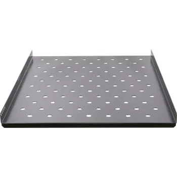 Rockstable 1U 19 colių fiksuota serverinės spintos lentyna, 690 mm gylio, plieninė, juoda, 50 kg apkrovos talpa (RS19-FH69)