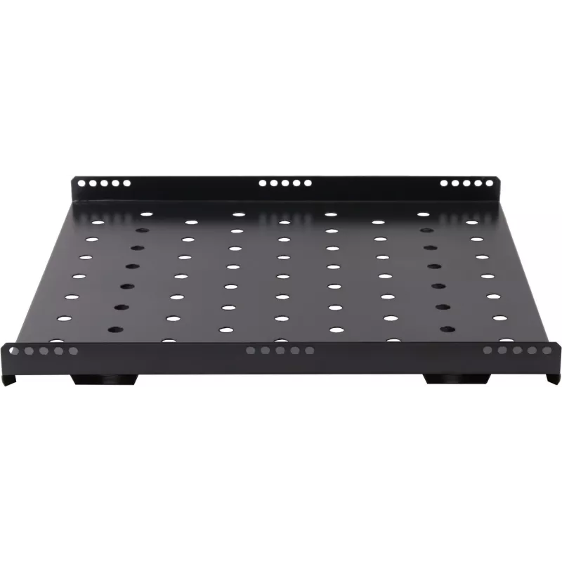 Rockstable 1U 19 colių sunkiasvorė stelažinė lentyna - fiksuota lentyna - SPCC plienas - juoda - 1 vnt. - 3,2 kg (RS19-SFH68)