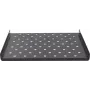 Rockstable 1U 19 colių sunkiasvorė stelažinė lentyna - fiksuota lentyna - SPCC plienas - juoda - 1 vnt. - 3,2 kg (RS19-SFH68)