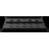Rockstable 1U 19 colių sunkiasvorė lentyna - fiksuota stovo lentyna - SPCC šalto valcavimo plienas - juoda - 50 kg keliamoji galia - 760 mm gylis (RS19-SFH76)